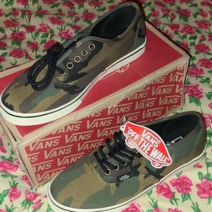 NEW IN BOX Camo Vans